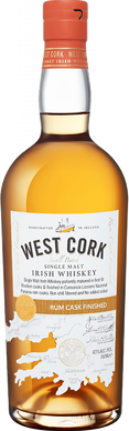 Виски односолодовый "West Cork Small Batch Rum Cask" 0,7л 43%