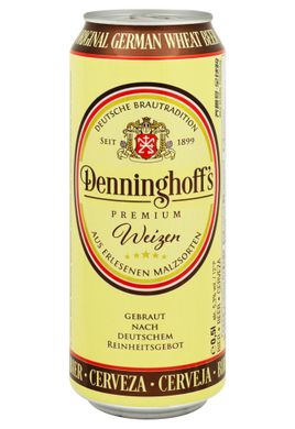 Пиво Denninghoff's Weizen пшеничне 0,5л з/банка, алк. 5,3%