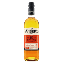 Виски J.P. Wiser's "Tripple Barrel" 10 Aged Years 40.0%, 0,7л.