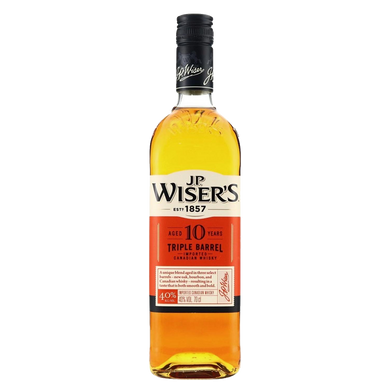 Виски J.P. Wiser's "Tripple Barrel" 10 Aged Years 40.0%, 0,7л.