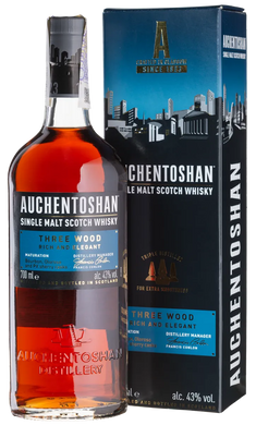 Виски односолодовый Auchentoshan Three Wood 0,7л.43%