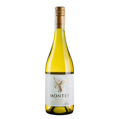 Вино виноградное сухое натуральное белое Шардоне Резерва , Montes 0,75л 14%