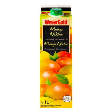Нектар WESERGOLD манго 35%, 1,0 л.