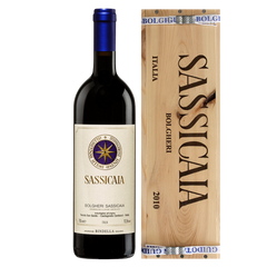 Вино красное сухое Sassicaia 2010 Bolgheri /Tenuta San Guido/ 1.50л, 13.5% в деревянной коробке