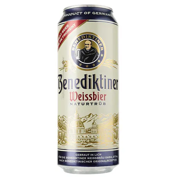 Пиво Benediktiner Weissbier пшеничне 0,5л 5,4%
