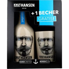 Набор: джин Knut Hansen Dry 0,5л. 42% + стеклянная. в корр.