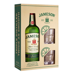 Набор: виски Jameson 0,7л. 40% + 2 стакана