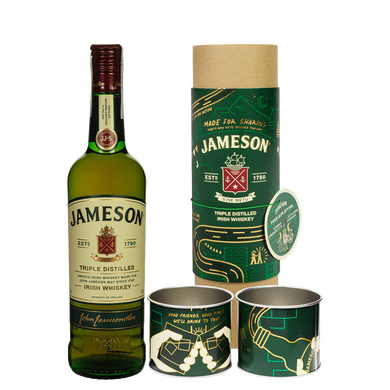 Виски Jameson 0.7л 40% в мет.упак. (2 чашки)