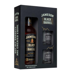 Набор: виски Jameson Black Barrel 0,7 л. +2 стакана 40%