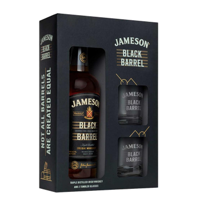 Набор: виски Jameson Black Barrel 0,7 л. +2 стакана 40%