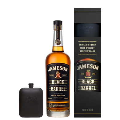 Набір: віскі Jameson Black Barrel 0.7л + фляга 40%