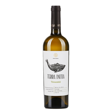 Вино Terra Initia Цинандалі біле сухе 0,75л 2015 12%