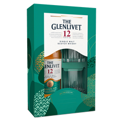 Набор:виски The Glenlivet 12 лет 0,7л. +2 стеклян.40%
