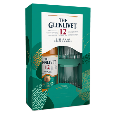 Набор:виски The Glenlivet 12 лет 0,7л. +2 стеклян.40%