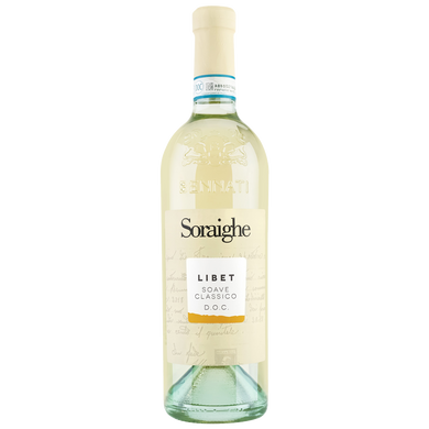 Вино белое сухое Soraighe Libet: Soave Classico DOC, 0,75л. 12,5%
